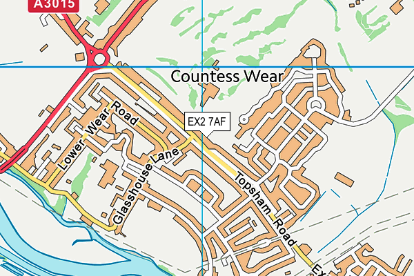 EX2 7AF map - OS VectorMap District (Ordnance Survey)
