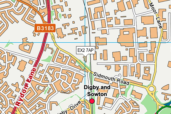 EX2 7AP map - OS VectorMap District (Ordnance Survey)