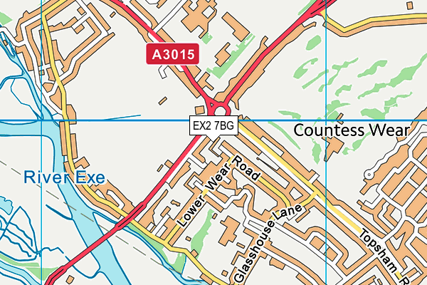EX2 7BG map - OS VectorMap District (Ordnance Survey)