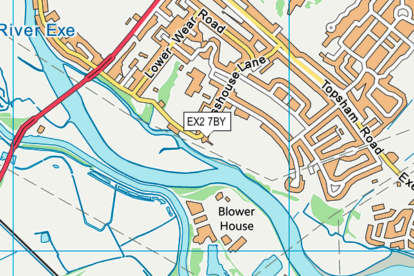 EX2 7BY map - OS VectorMap District (Ordnance Survey)