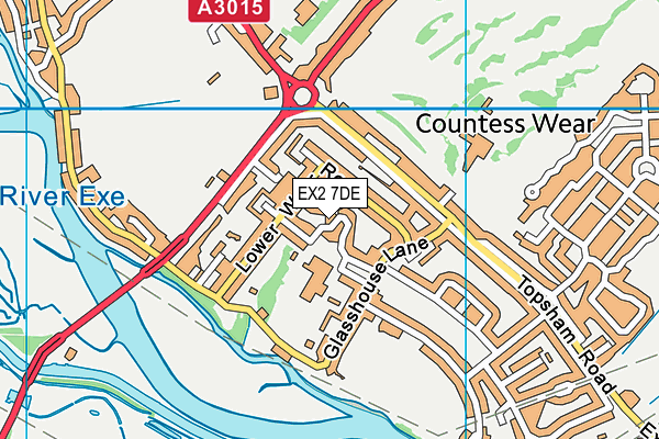 EX2 7DE map - OS VectorMap District (Ordnance Survey)