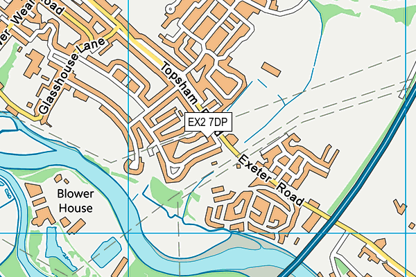 EX2 7DP map - OS VectorMap District (Ordnance Survey)