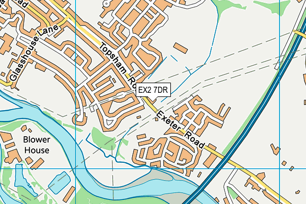 EX2 7DR map - OS VectorMap District (Ordnance Survey)