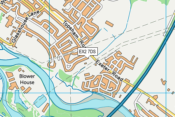 EX2 7DS map - OS VectorMap District (Ordnance Survey)