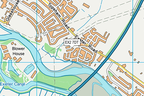 EX2 7DT map - OS VectorMap District (Ordnance Survey)