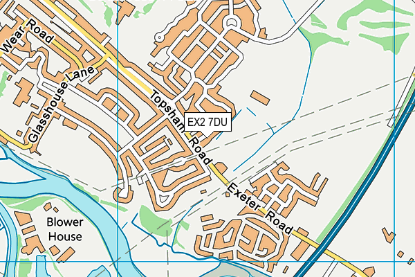 EX2 7DU map - OS VectorMap District (Ordnance Survey)