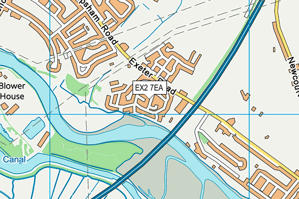 EX2 7EA map - OS VectorMap District (Ordnance Survey)