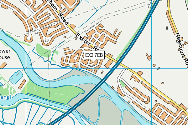 EX2 7EB map - OS VectorMap District (Ordnance Survey)