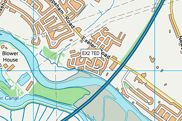 EX2 7ED map - OS VectorMap District (Ordnance Survey)
