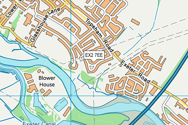 EX2 7EE map - OS VectorMap District (Ordnance Survey)