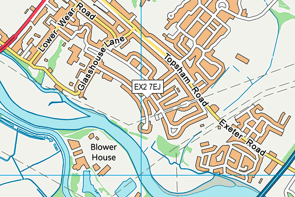EX2 7EJ map - OS VectorMap District (Ordnance Survey)