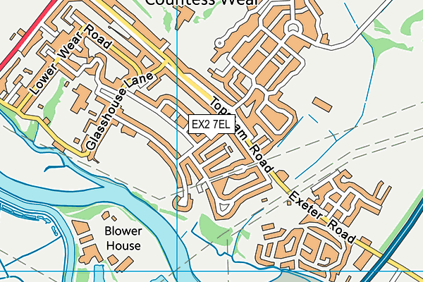 EX2 7EL map - OS VectorMap District (Ordnance Survey)
