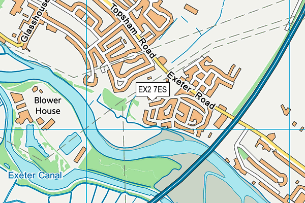 EX2 7ES map - OS VectorMap District (Ordnance Survey)