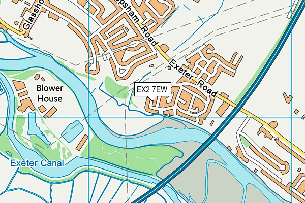 EX2 7EW map - OS VectorMap District (Ordnance Survey)