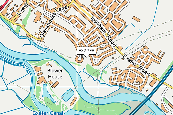 EX2 7FA map - OS VectorMap District (Ordnance Survey)
