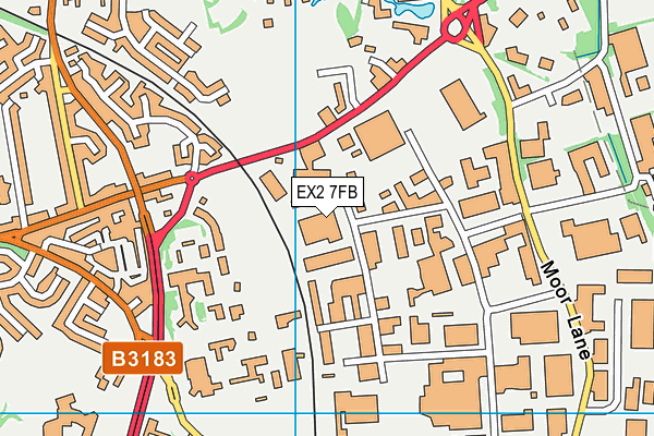 EX2 7FB map - OS VectorMap District (Ordnance Survey)