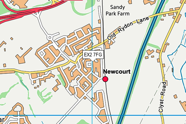 EX2 7FG map - OS VectorMap District (Ordnance Survey)