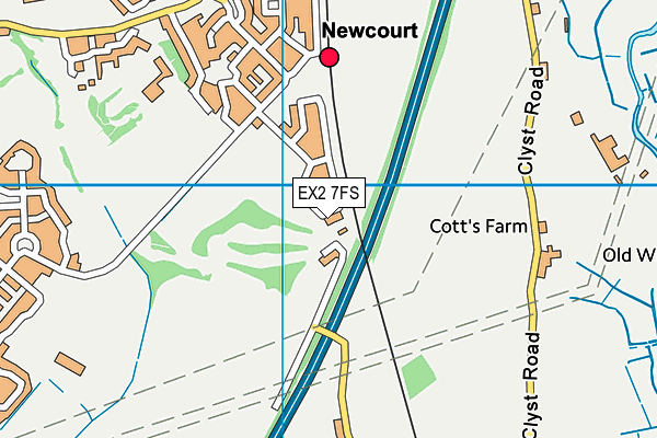 EX2 7FS map - OS VectorMap District (Ordnance Survey)