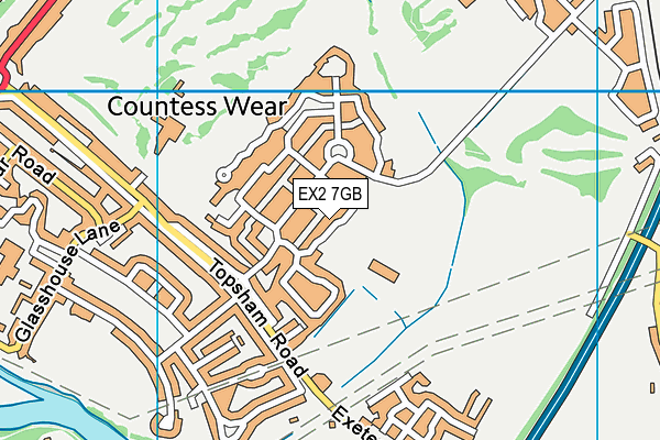 EX2 7GB map - OS VectorMap District (Ordnance Survey)