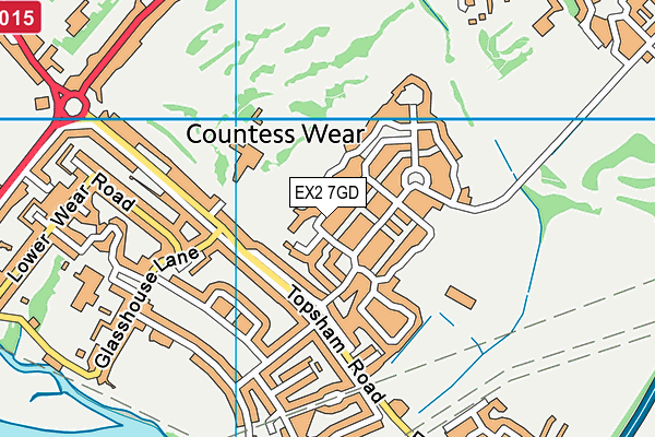 EX2 7GD map - OS VectorMap District (Ordnance Survey)