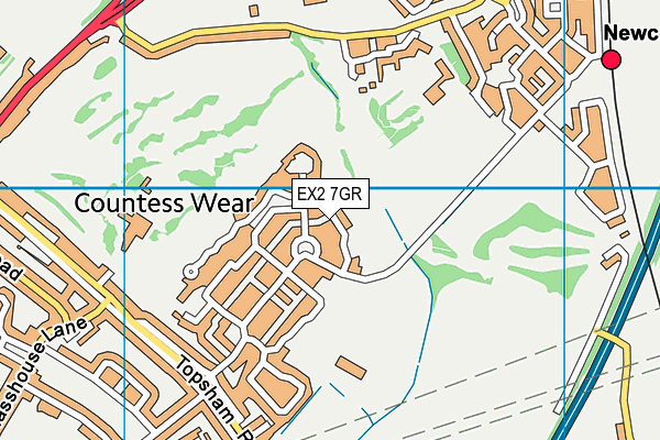 EX2 7GR map - OS VectorMap District (Ordnance Survey)