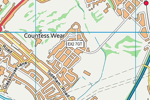 EX2 7GT map - OS VectorMap District (Ordnance Survey)