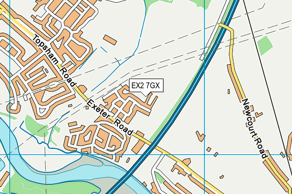 EX2 7GX map - OS VectorMap District (Ordnance Survey)