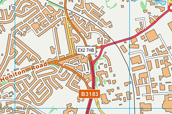 EX2 7HB map - OS VectorMap District (Ordnance Survey)