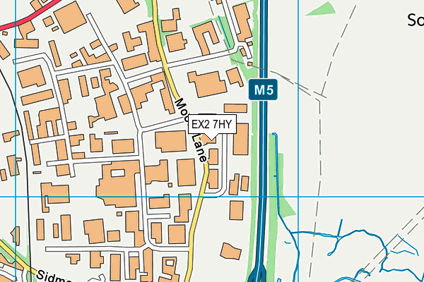 EX2 7HY map - OS VectorMap District (Ordnance Survey)