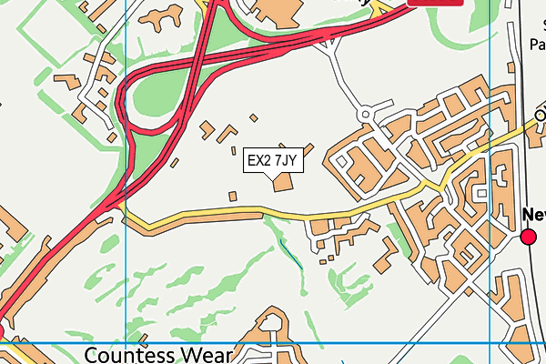 EX2 7JY map - OS VectorMap District (Ordnance Survey)