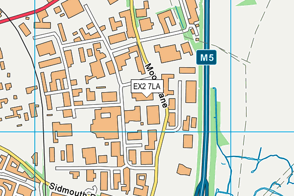 EX2 7LA map - OS VectorMap District (Ordnance Survey)