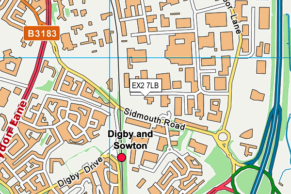 Stansfield Academy map (EX2 7LB) - OS VectorMap District (Ordnance Survey)
