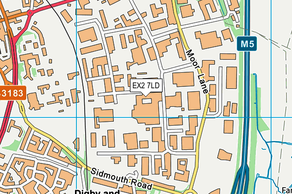 EX2 7LD map - OS VectorMap District (Ordnance Survey)