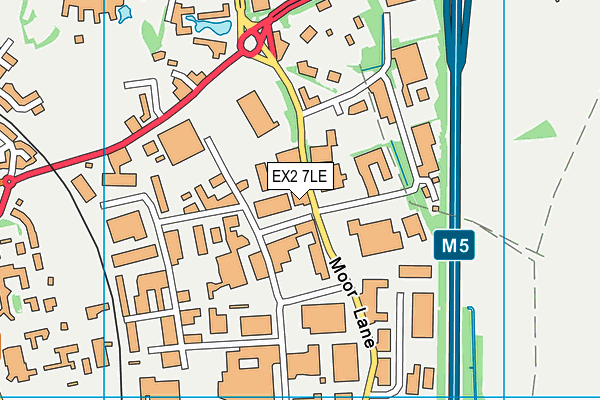 EX2 7LE map - OS VectorMap District (Ordnance Survey)