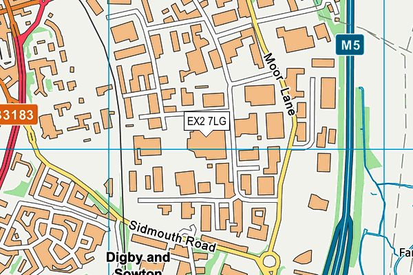 EX2 7LG map - OS VectorMap District (Ordnance Survey)