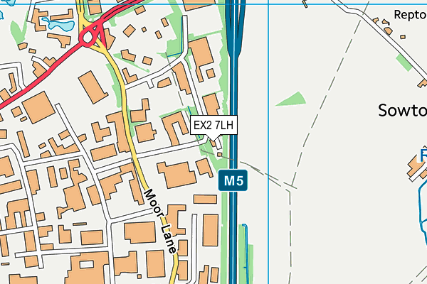 EX2 7LH map - OS VectorMap District (Ordnance Survey)