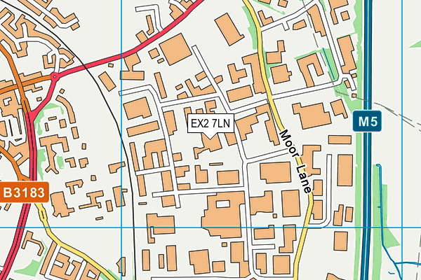 EX2 7LN map - OS VectorMap District (Ordnance Survey)