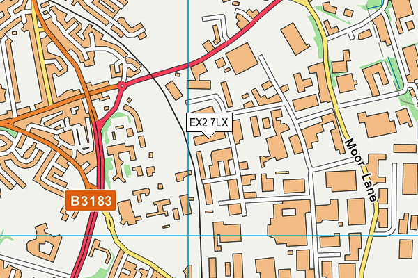 EX2 7LX map - OS VectorMap District (Ordnance Survey)