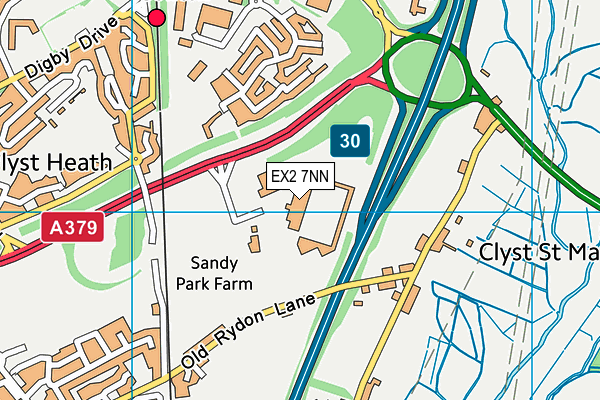 Exeter Chiefs (Sandy Park Stadium) map (EX2 7NN) - OS VectorMap District (Ordnance Survey)