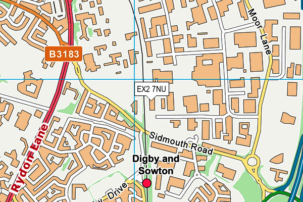 EX2 7NU map - OS VectorMap District (Ordnance Survey)