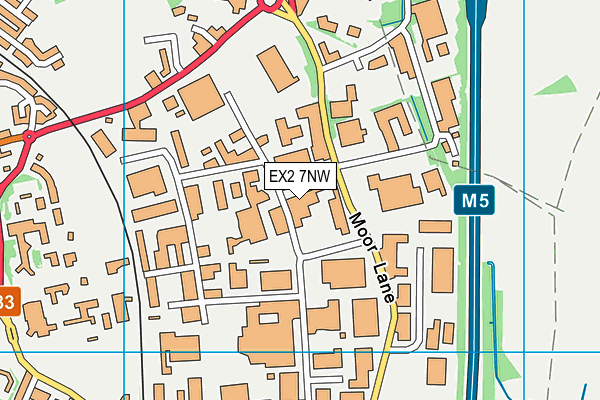 EX2 7NW map - OS VectorMap District (Ordnance Survey)
