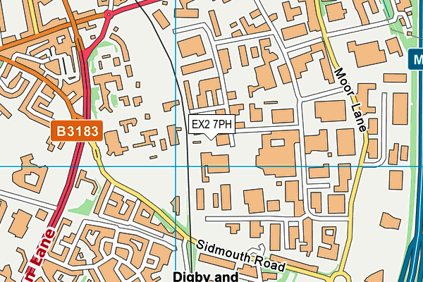 EX2 7PH map - OS VectorMap District (Ordnance Survey)