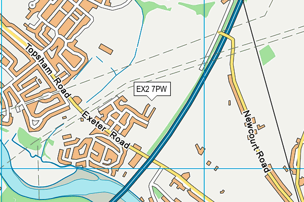 EX2 7PW map - OS VectorMap District (Ordnance Survey)