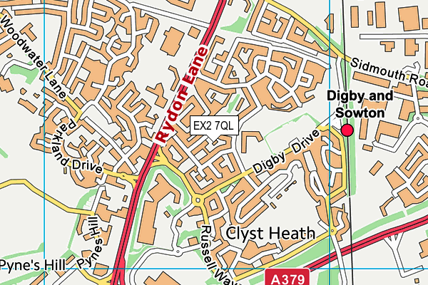 EX2 7QL map - OS VectorMap District (Ordnance Survey)