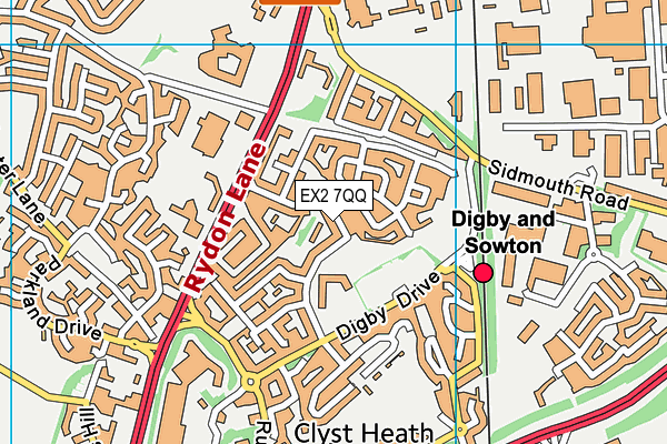 EX2 7QQ map - OS VectorMap District (Ordnance Survey)