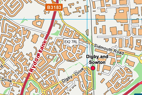 EX2 7RL map - OS VectorMap District (Ordnance Survey)