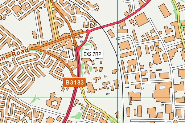 EX2 7RP map - OS VectorMap District (Ordnance Survey)
