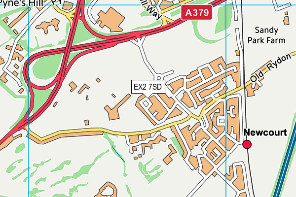 EX2 7SD map - OS VectorMap District (Ordnance Survey)