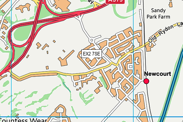 EX2 7SE map - OS VectorMap District (Ordnance Survey)