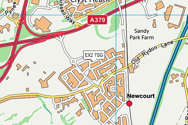 EX2 7SG map - OS VectorMap District (Ordnance Survey)